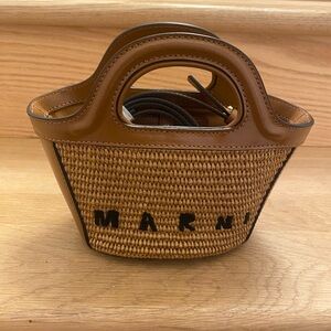 Marni brown Woven Mini Tote